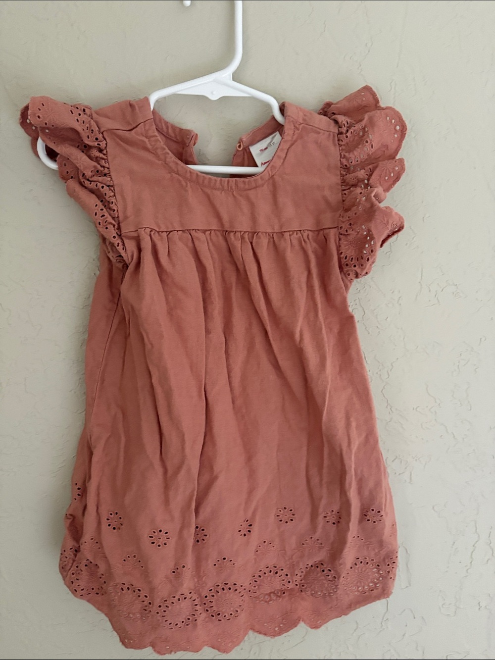 Hanna Andersson Rose Eyelet Flutter Sleeve Dress